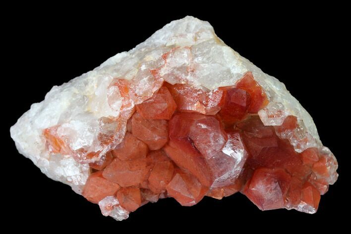 Natural, Red Quartz Crystal Cluster - Morocco #153780